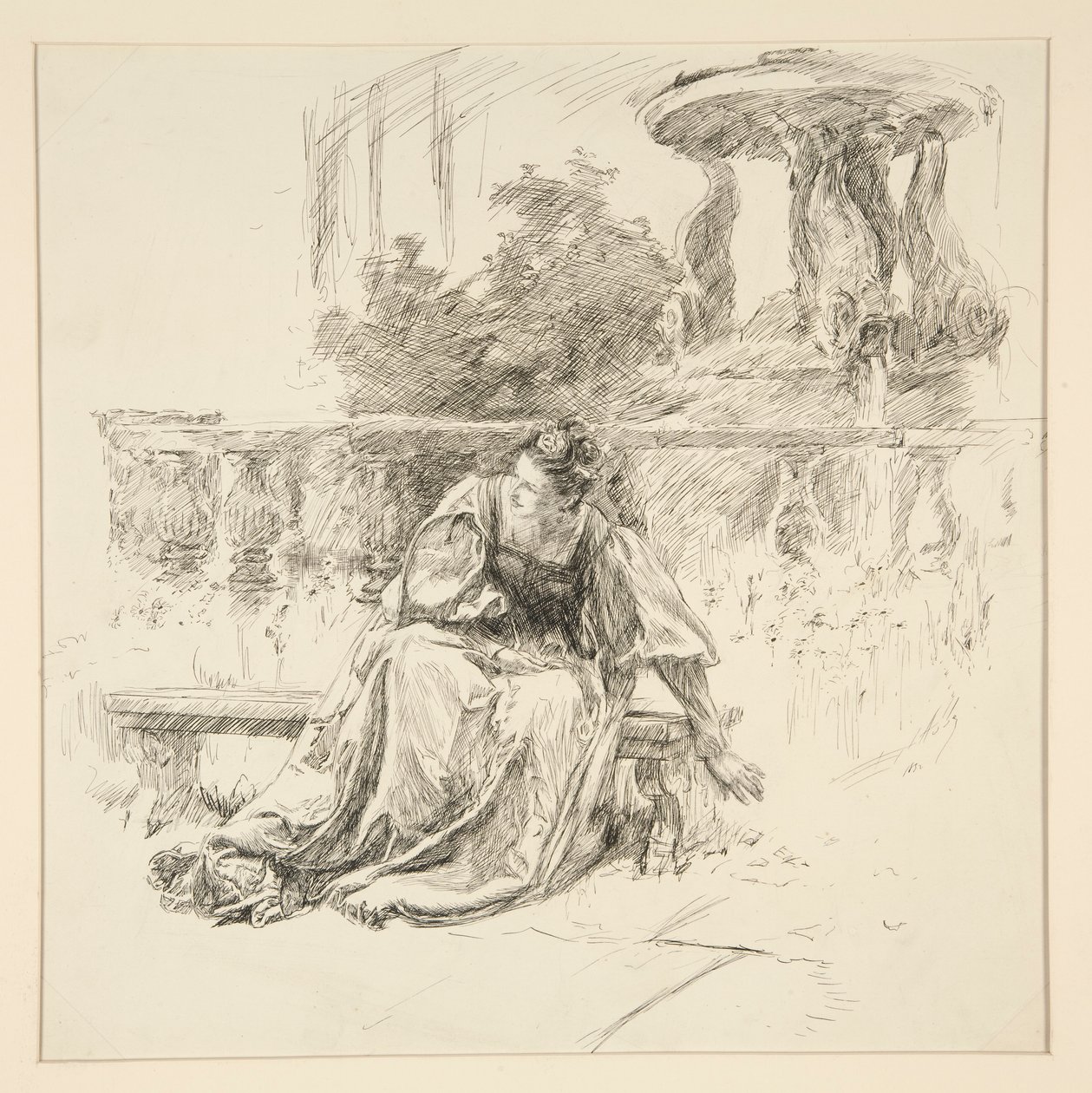 Revitty kirje näytöksestä I, kohtaus ii, Two Gentlemen of Verona tekijältä Edwin Austin Abbey