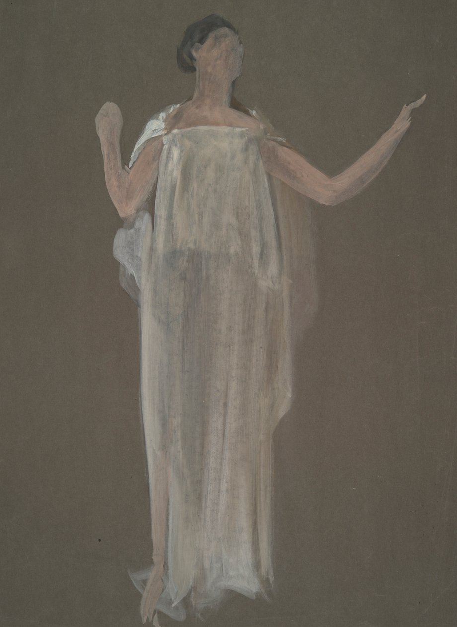 Tuntematon hahmotutkimus seinämaalausprojektia varten Pennsylvanian osavaltion pääkaupunkirakennuksessa, Harrisburg, 1902-1911 tekijältä Edwin Austin Abbey
