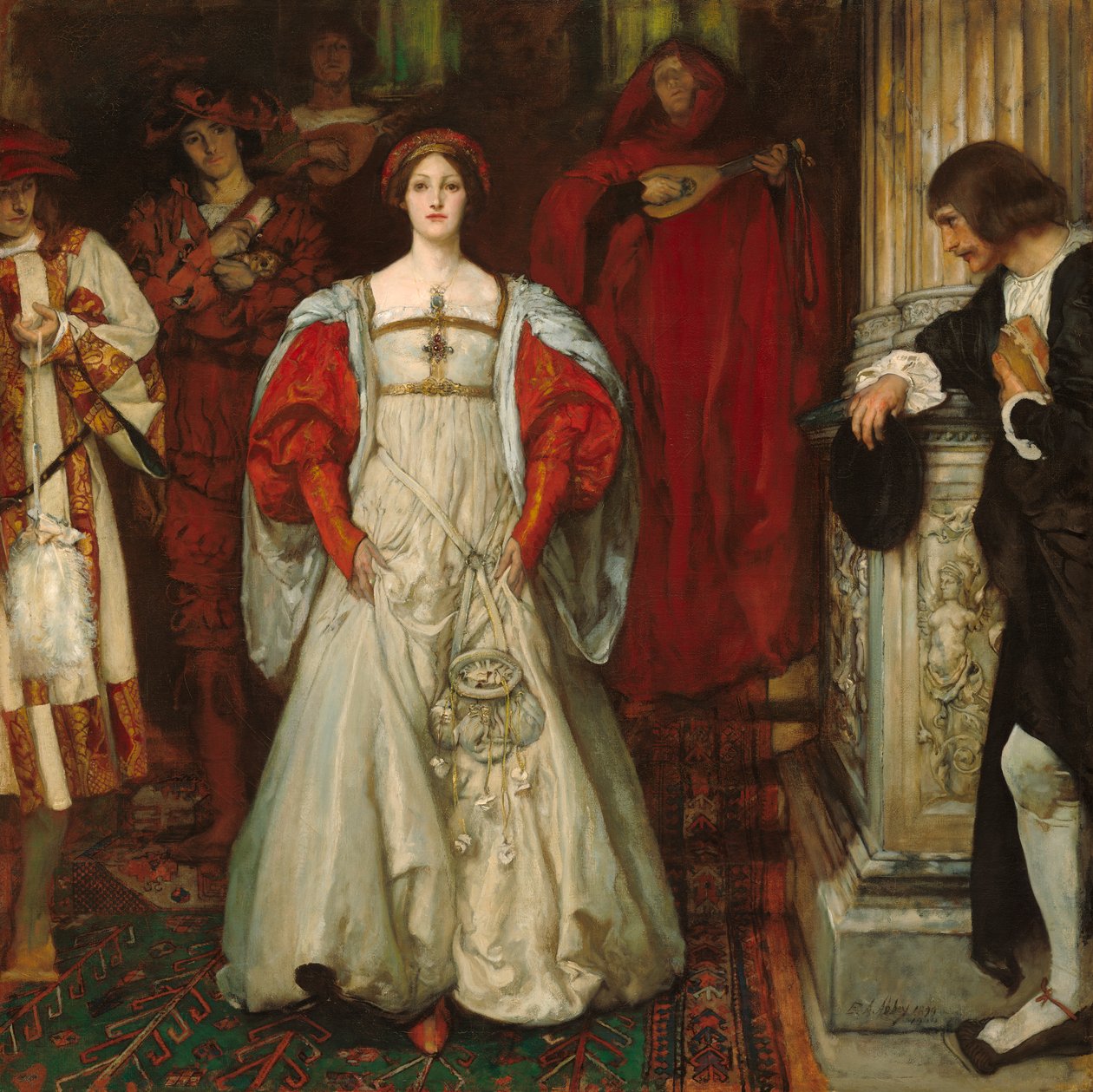 Kuka on Sylvia? Mikä hän on, että kaikki swains kiittävät häntä?, n. 1896-1899 tekijältä Edwin Austin Abbey