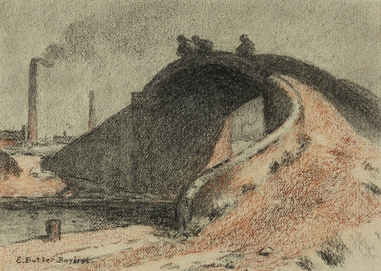 Canal Bridge (pastelli paperille) tekijältä Edwin Butler Bayliss