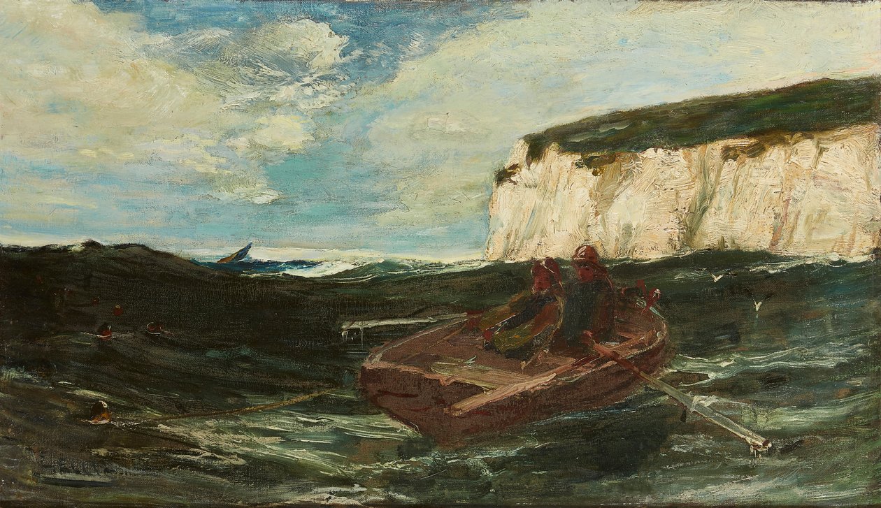 Lobster Fishermen (öljy kankaalle) tekijältä Edwin Ellis