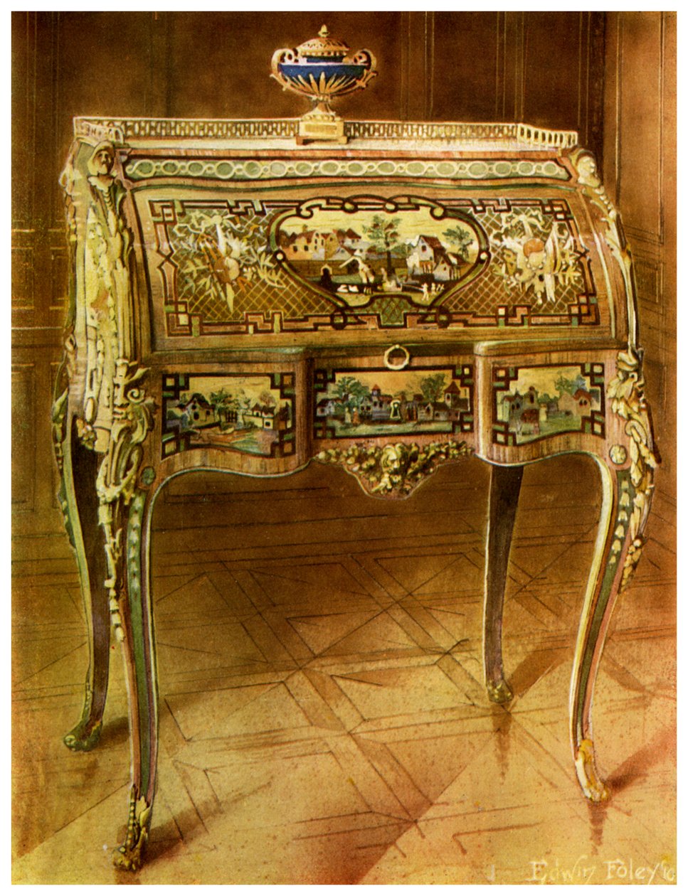 Escritoire a toilette, ranska, Victoria and Albert Museum, Lontoo, 1911-1912. tekijältä Edwin Foley