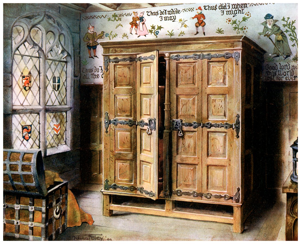 Oak Press, Strangers Hall, Norwich, Norfolk, 1910. tekijältä Edwin Foley