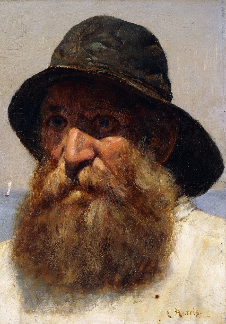 Kalastajan muotokuva, n. 1895 tekijältä Edwin Harris