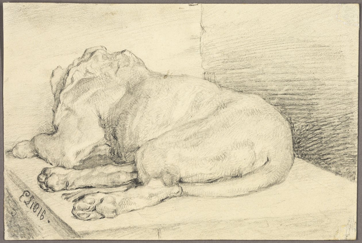 Makaava leijona, takaa tekijältä Edwin Henry Landseer