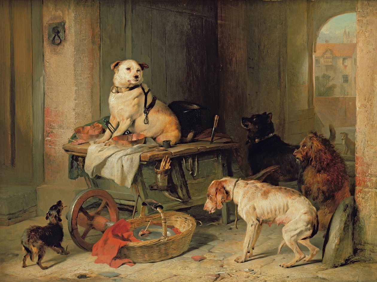 Jack in Office, n. 1833 tekijältä Edwin Landseer