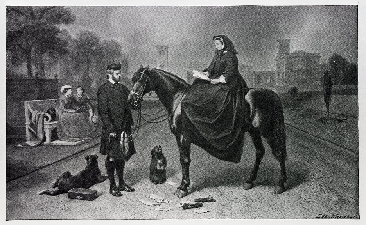 Kuningatar Victoria Osbornessa vuoden 1865 maalauksen jälkeen tekijältä Edwin Landseer