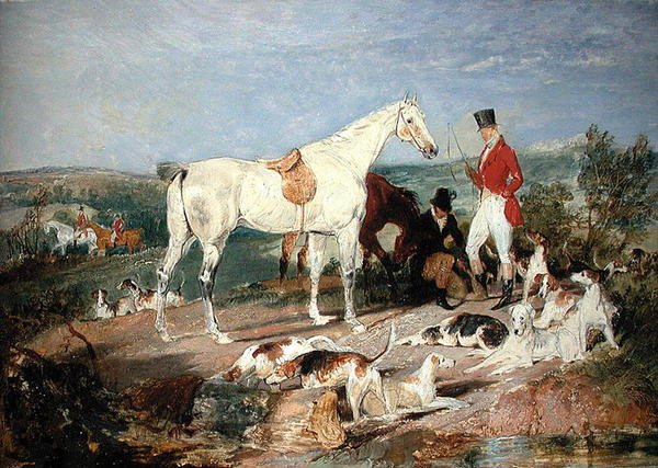 Tutkimus "Hunters and Hounds" tekijältä Edwin Landseer