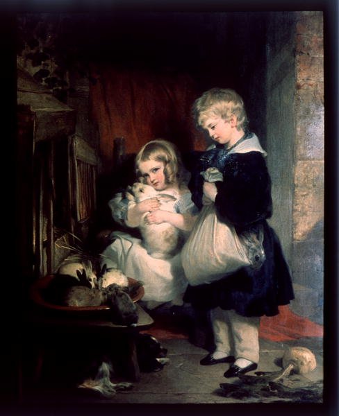 The Children of the Hon. Eversti Seymour Bathurst (öljy kankaalle) tekijältä Edwin Landseer