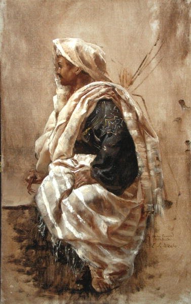 Istuva arabi (öljy kankaalle) tekijältä Edwin Lord Weeks