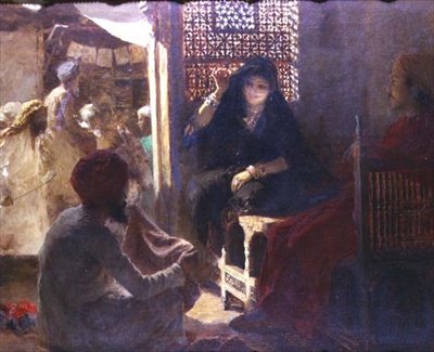 Kankaan valinta basaarissa tekijältä Edwin Lord Weeks