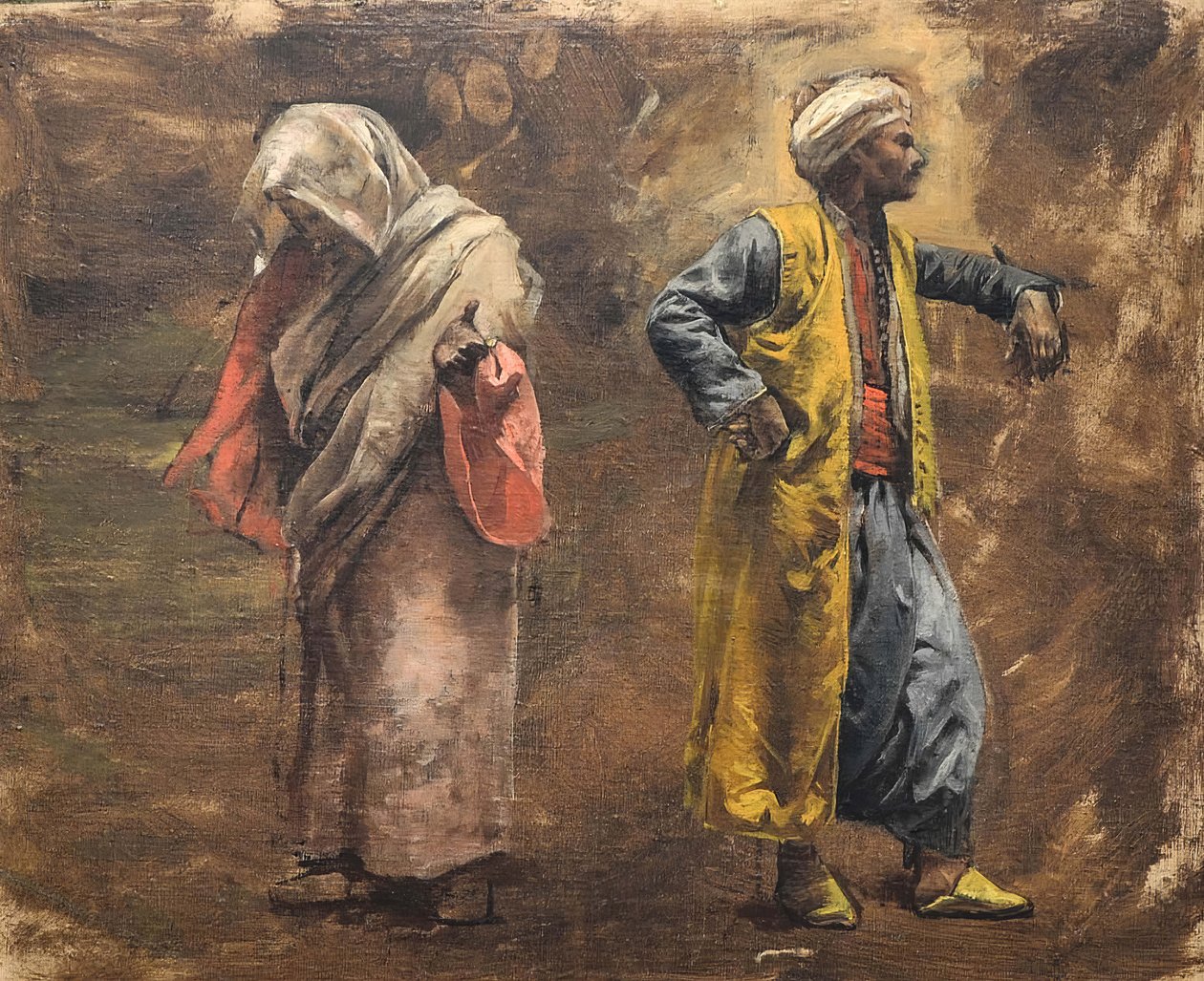 Kahden hahmon tutkimus, n. 1878. tekijältä Edwin Lord Weeks