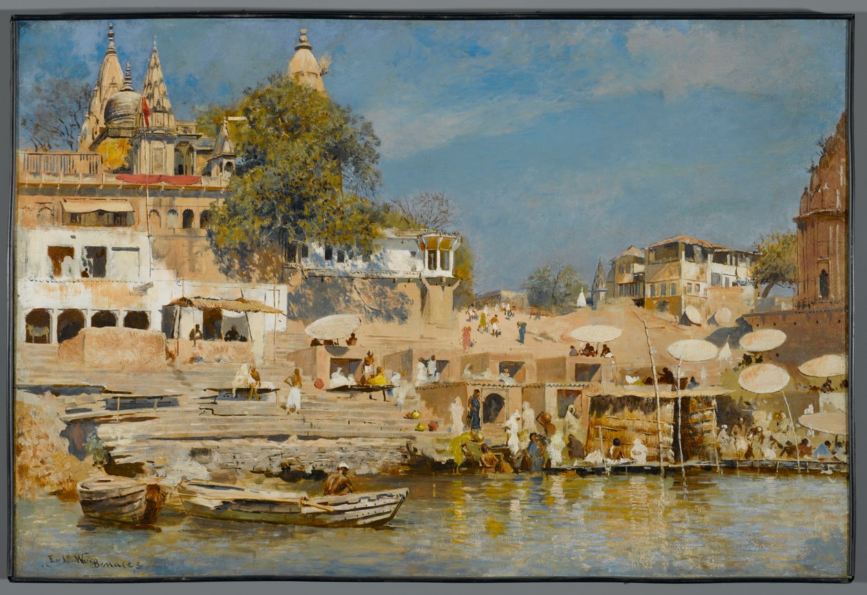 Temppelit ja kylpyghat Benaresissa, 1883-85 tekijältä Edwin Lord Weeks