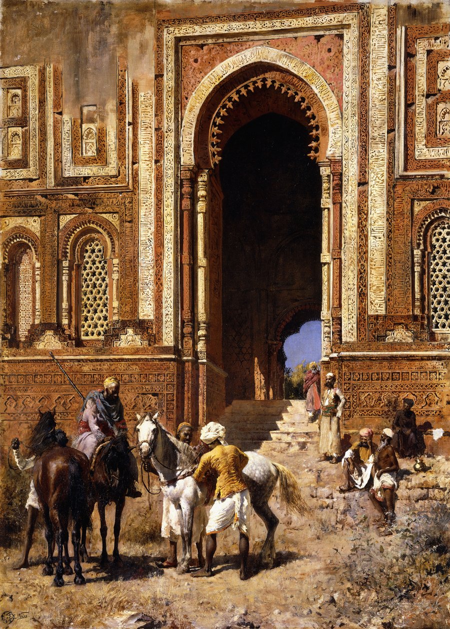 Alah-ou-dinin portti, vanha Delhi, 1800-luvun loppu tekijältä Edwin Lord Weeks