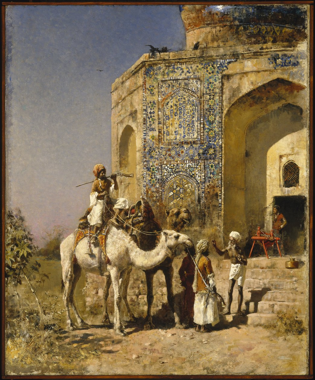 Vanha sininen moskeija Delhin ulkopuolella, Intia tekijältä Edwin Lord Weeks