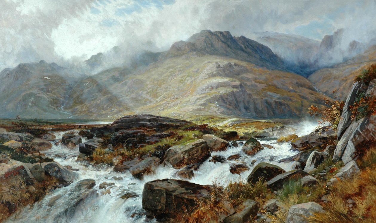 Glyder Fawr Pen-Y-Glogista, 1876 tekijältä Edwin Pettitt