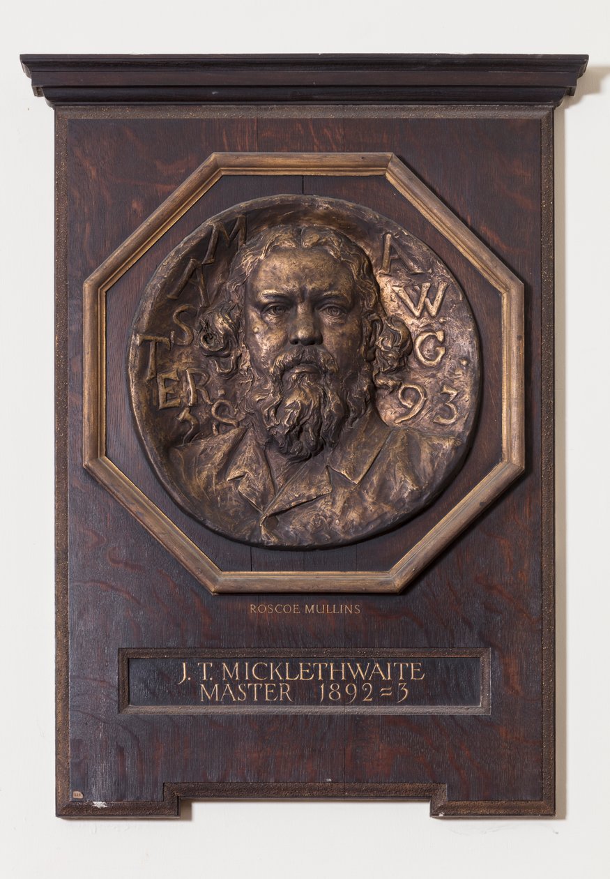 John T. Micklethwaiten mitali, n. 1893 tekijältä Edwin Roscoe Mullins