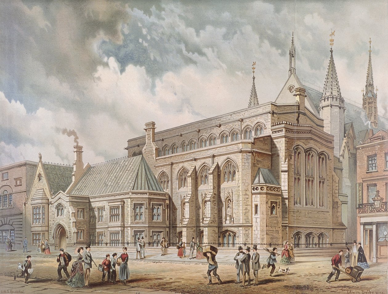 Guildhall Library, Lontoo, 1872 tekijältä Edwin Thomas Dolby