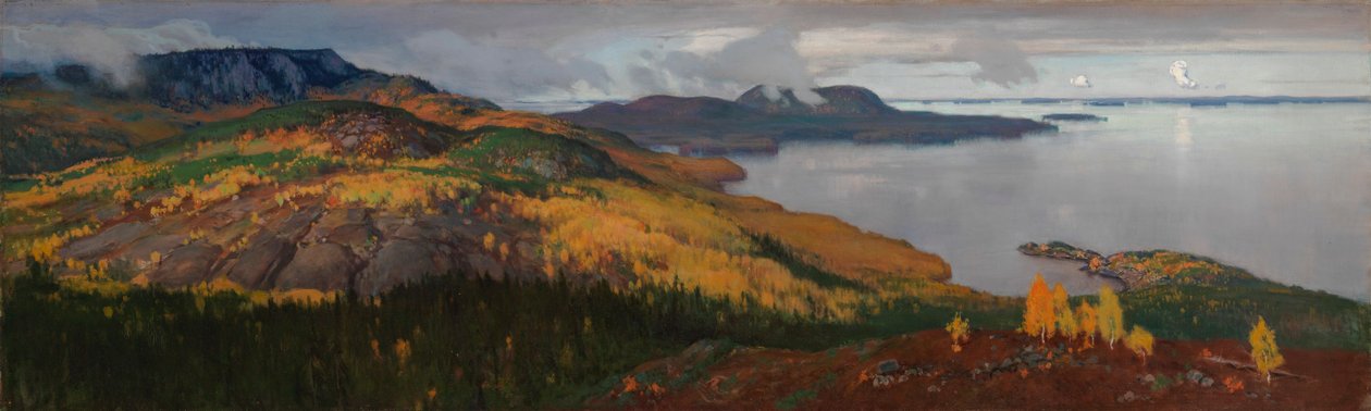 Pielisjärven syksyinen maisema tekijältä Eero Järnefelt