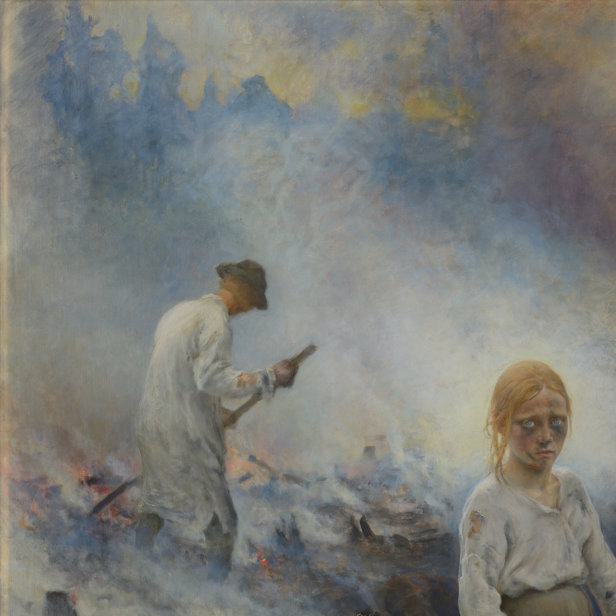 Ikan alla (Pensasjätteen polttaminen) tekijältä Eero Järnefelt