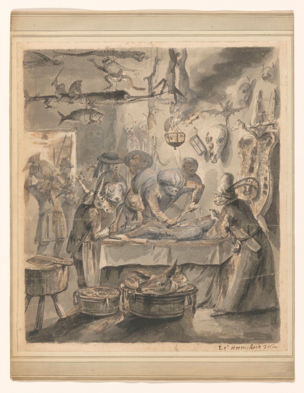 Dieren satiiri tekijältä Egbert van Heemskerck (II)