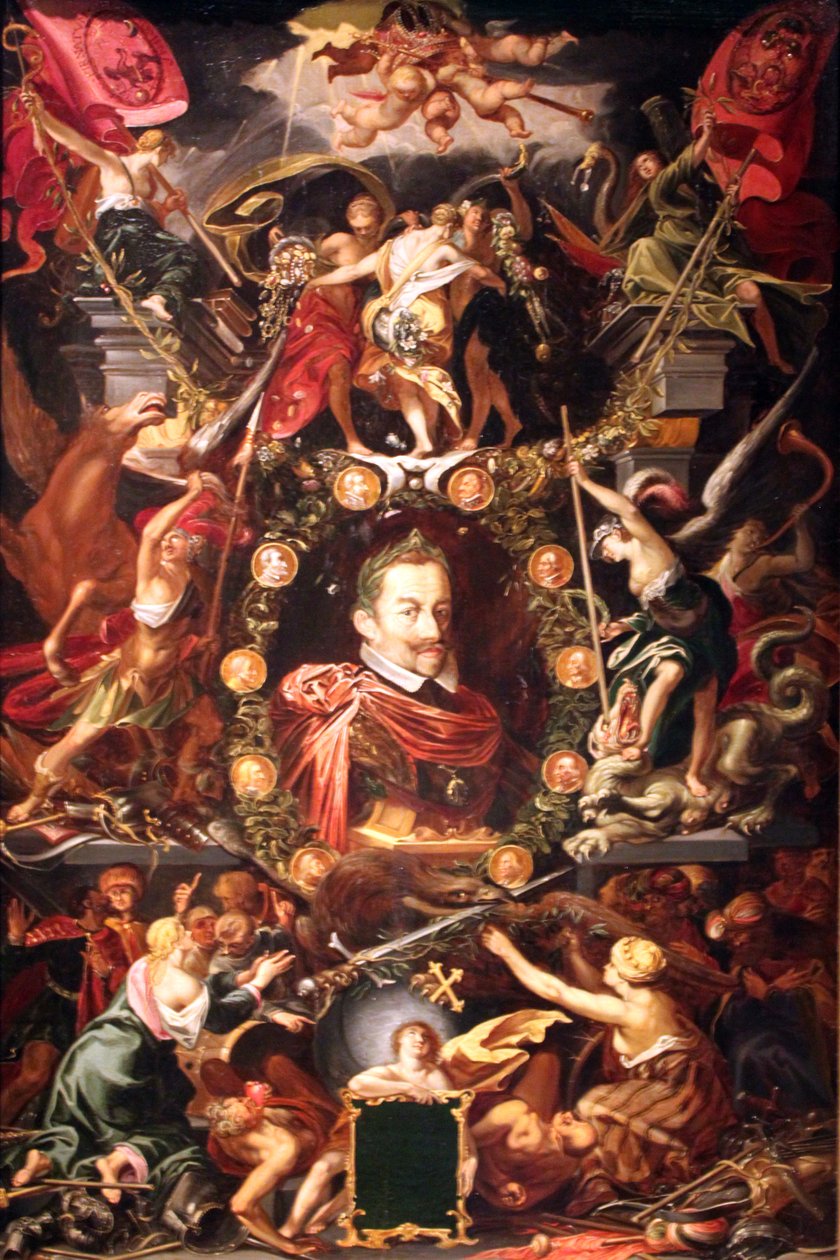 Allegorie auf die Regierung des Kaisers Matthias (1557-1619) tekijältä Aegidius Sadeler or Saedeler