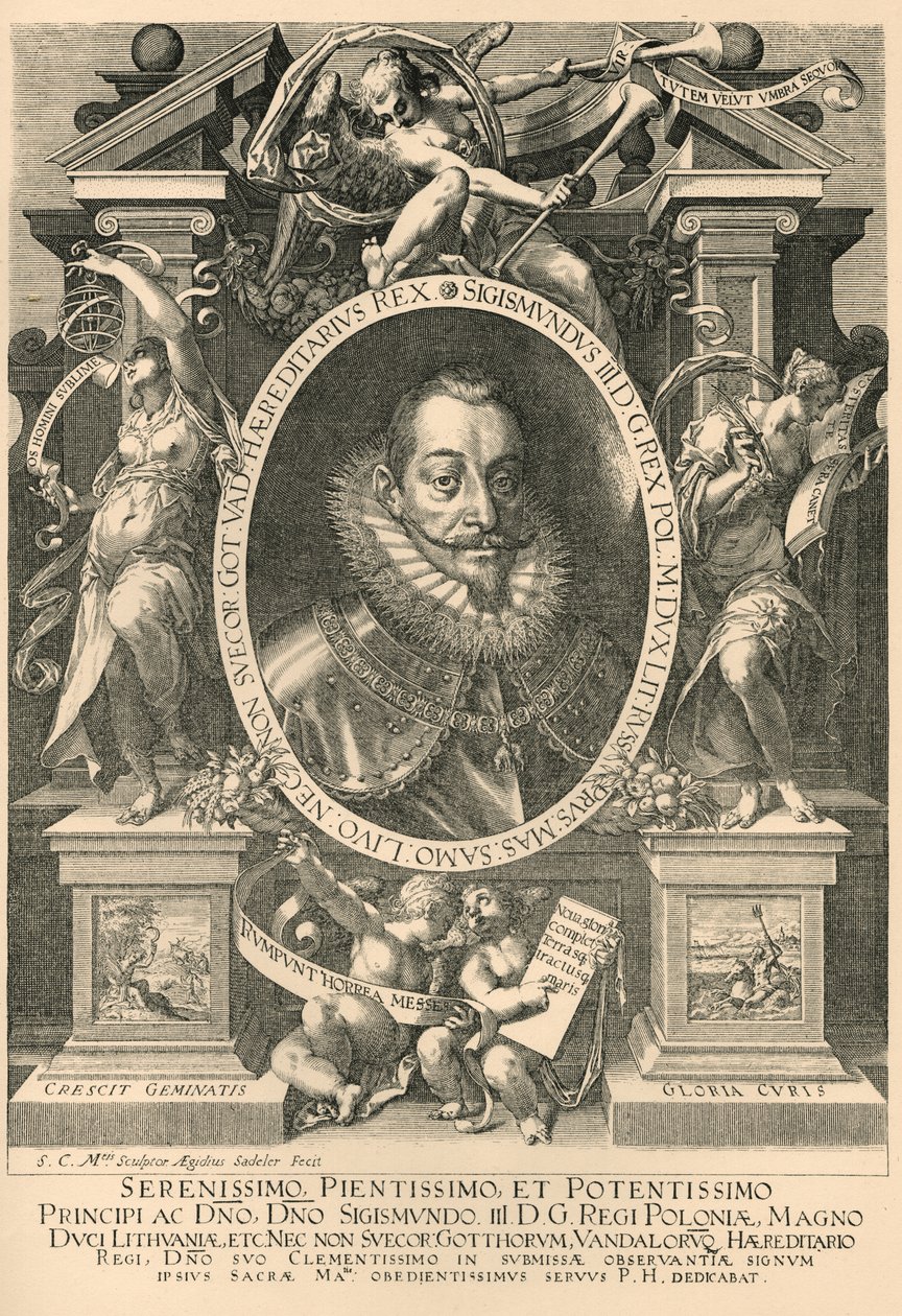 Sigismund; Zygmunt III Waza tekijältä Aegidius Sadeler or Saedeler