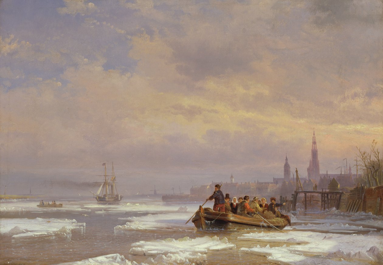 Laiva jäässä, 1854 tekijältä Egidius Linnig