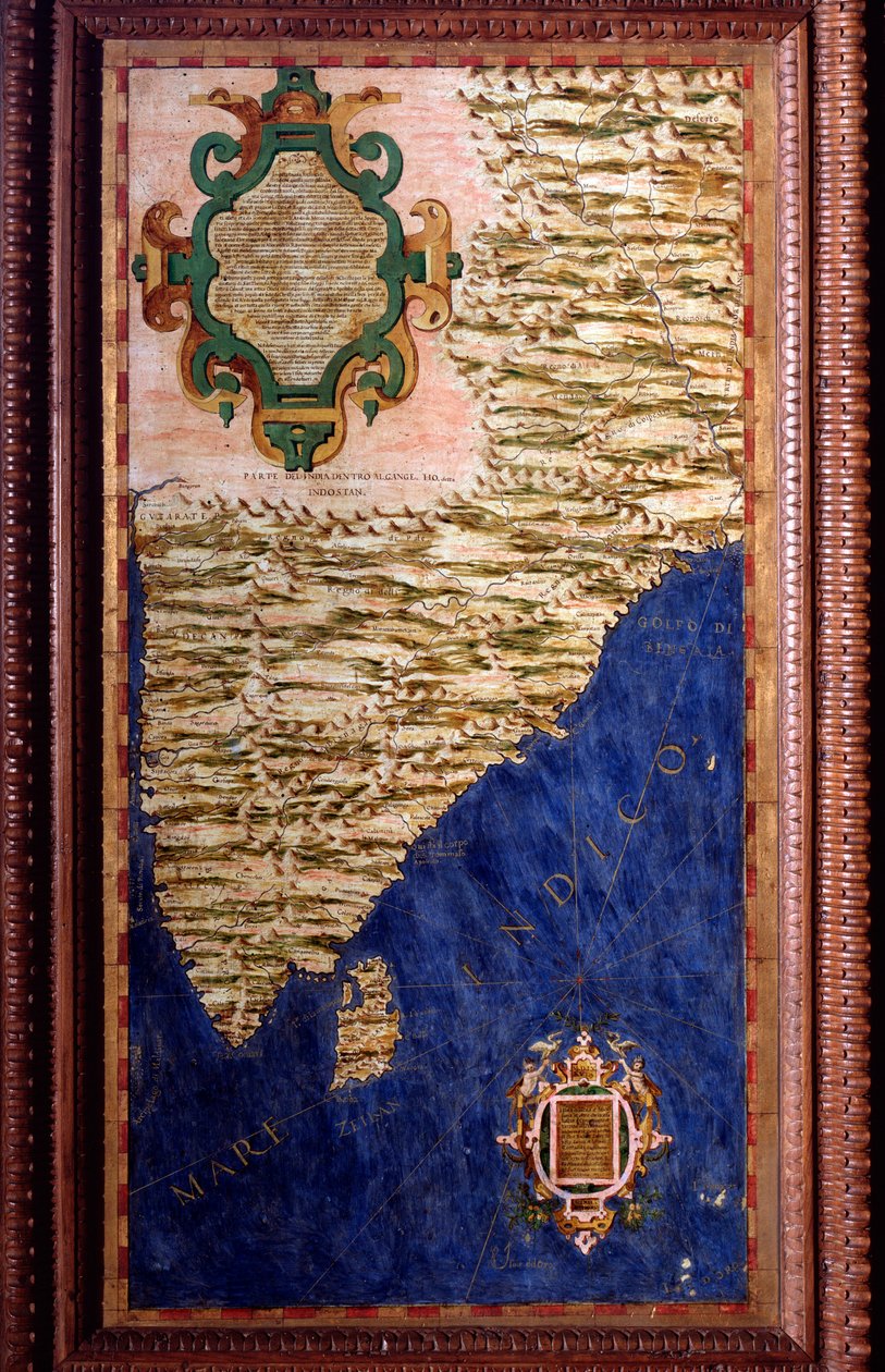 Egnazio Danti (1536-1586) matemaatikko, kosmografi ja italialainen arkkitehti. Noin 1567. Firenze, Palazzo Vecchio, Sala del Mappamondo. tekijältä Egnazio Danti