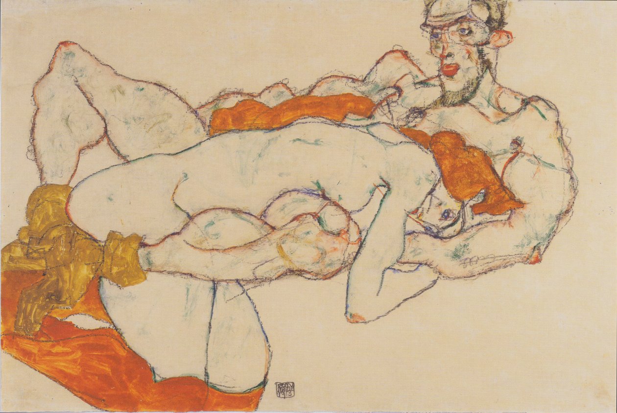 Liebespaar tekijältä Egon Schiele