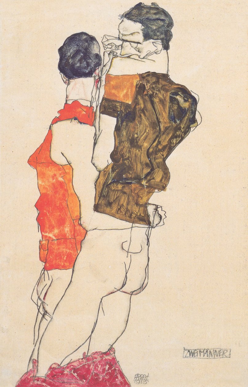Zwei Manner tekijältä Egon Schiele
