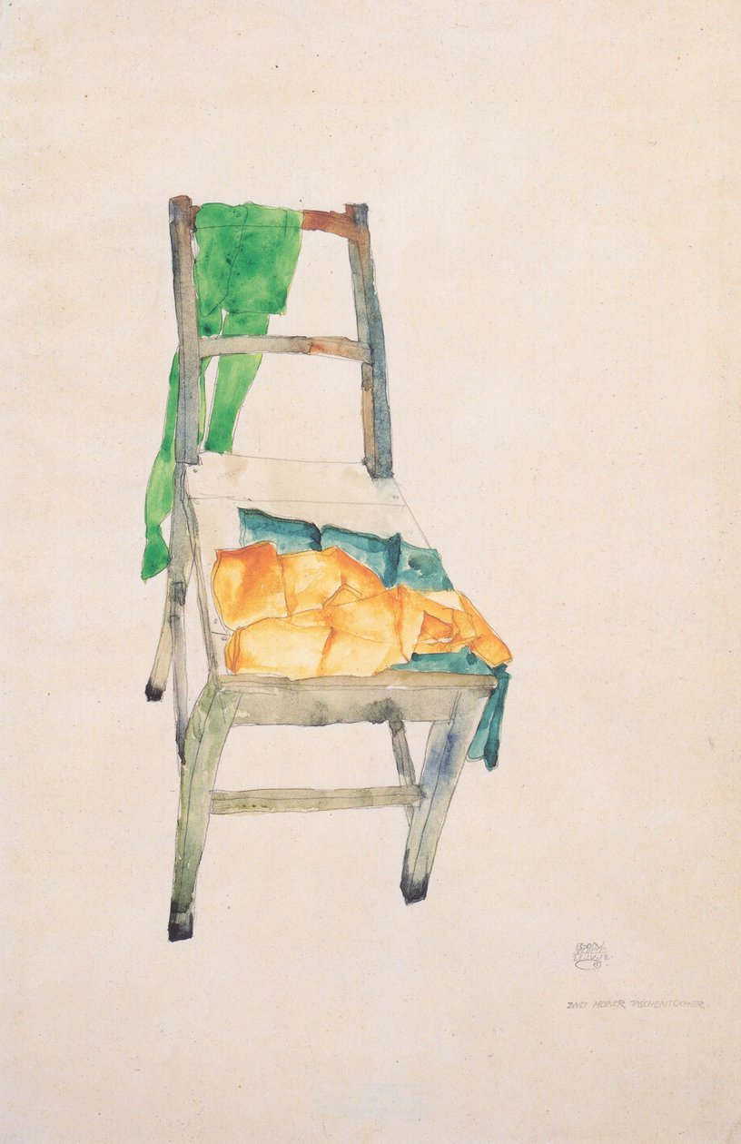 Zwei meiner Taschentucher-21-4-1912 tekijältä Egon Schiele