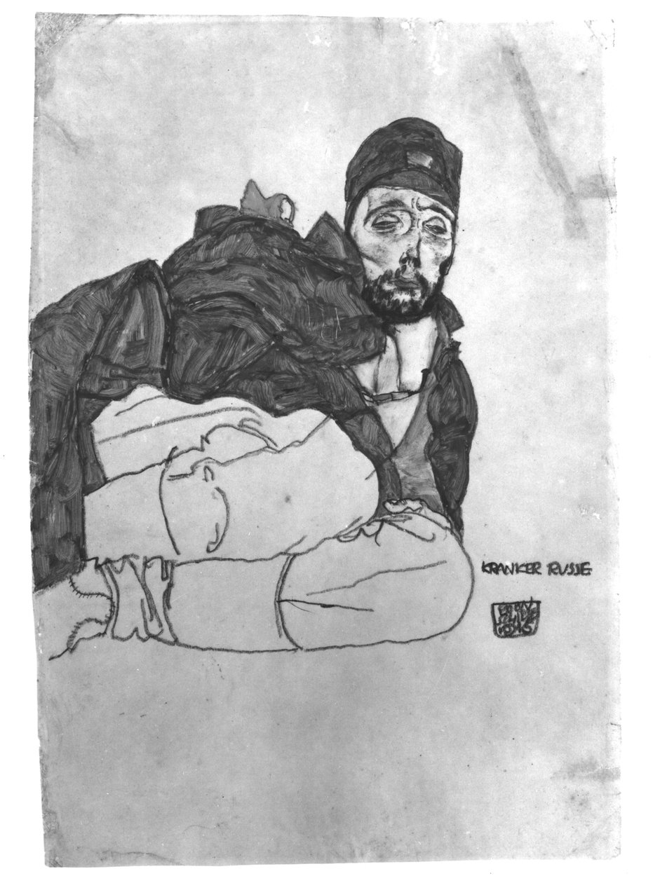 Sairas venäläinen, 1915 tekijältä Egon Schiele