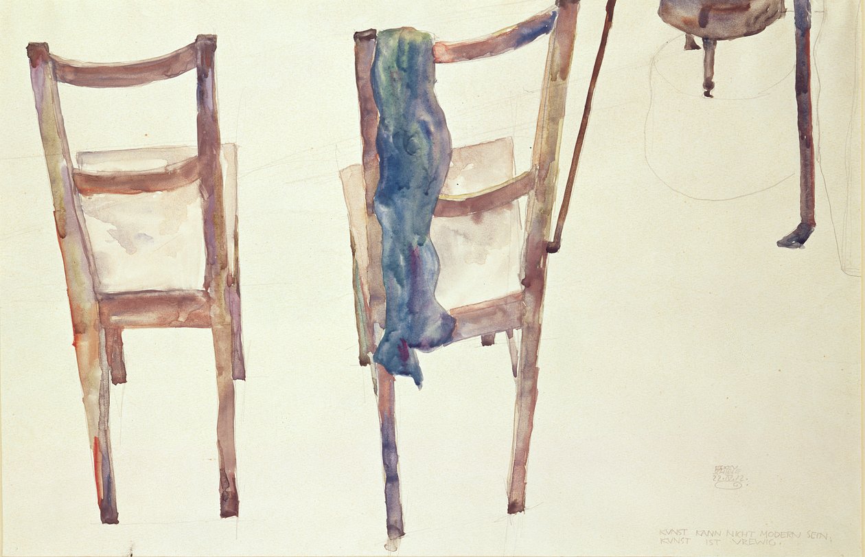 Taide ei voi olla modernia: Taide on ikuista, 1912 tekijältä Egon Schiele