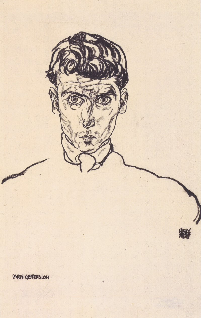 Albert Paris Güterslohin muotokuva tekijältä Egon Schiele