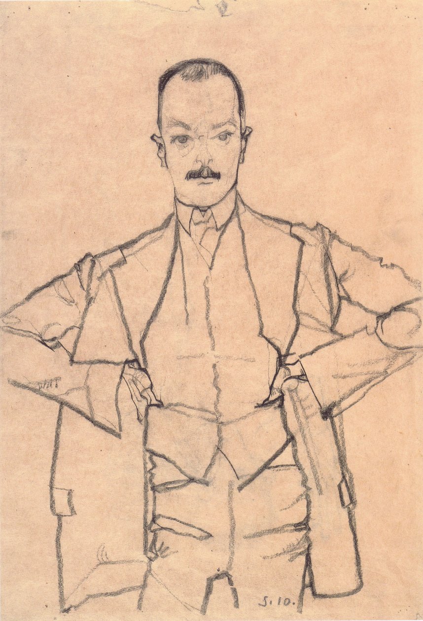 Arthur Roesslerin muotokuva tekijältä Egon Schiele