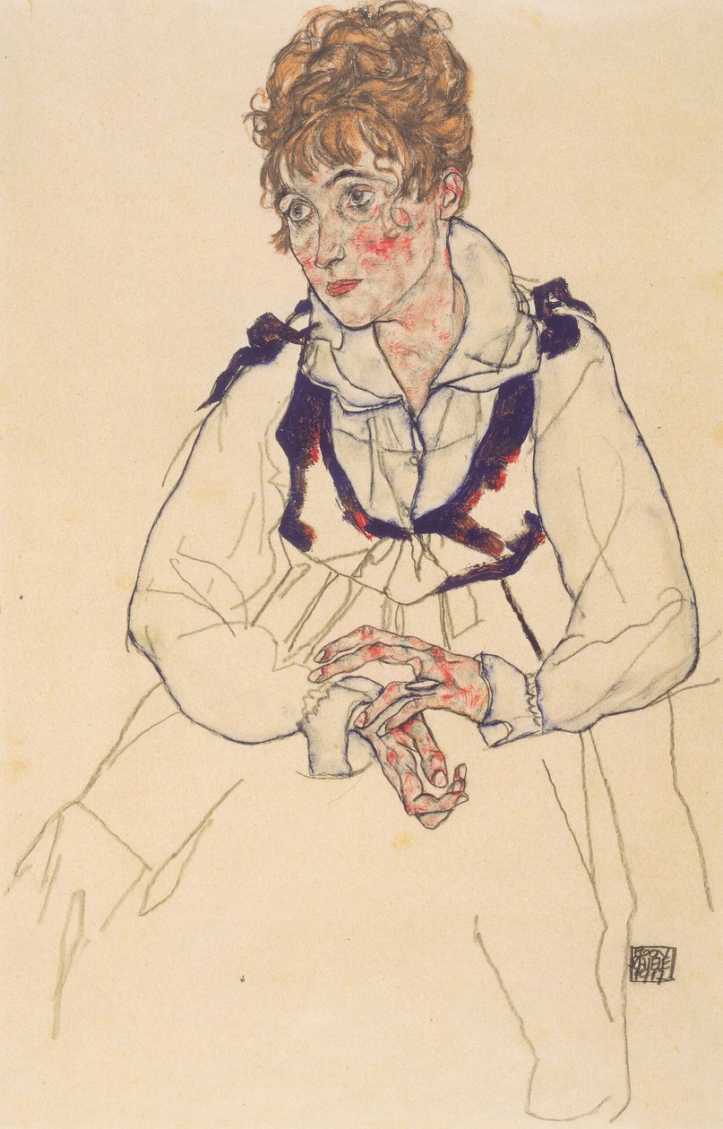 Edith Schielen muotokuva tekijältä Egon Schiele