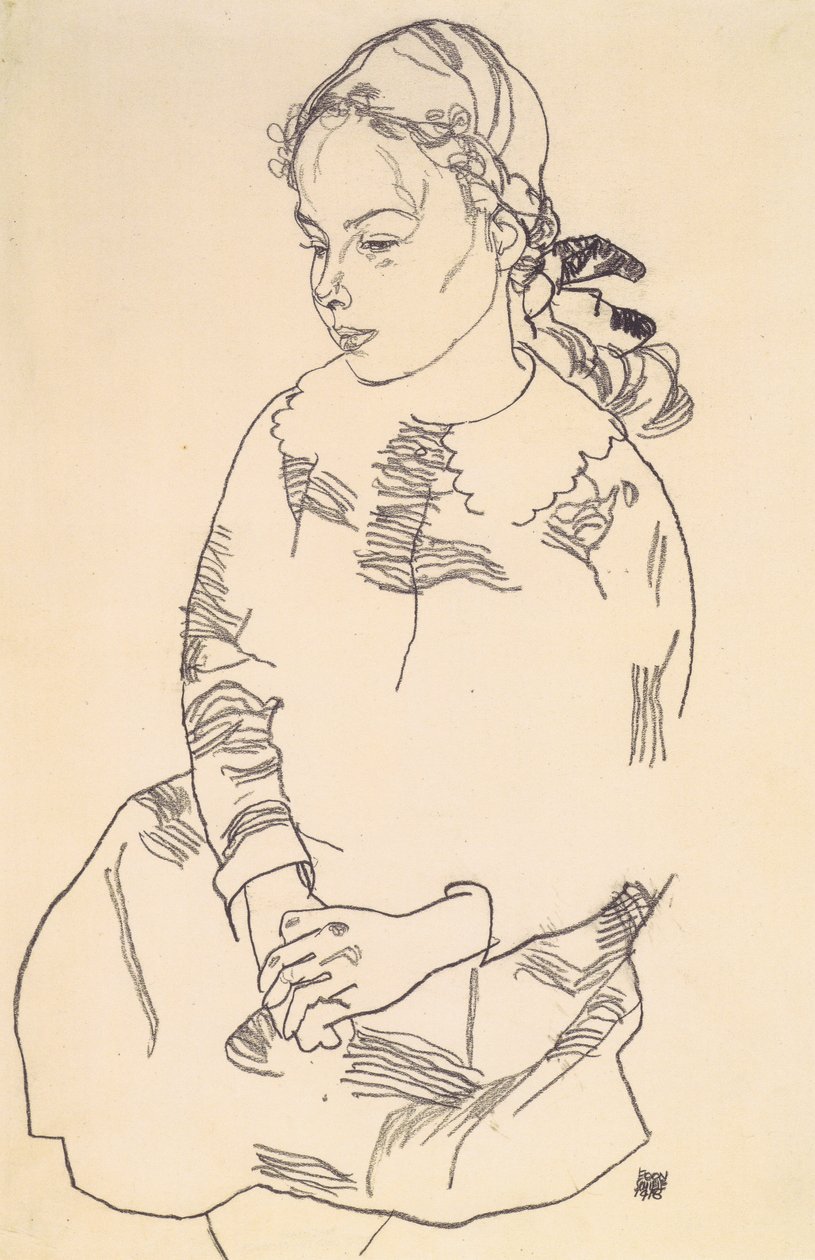 Eva Steinerin muotokuva tekijältä Egon Schiele