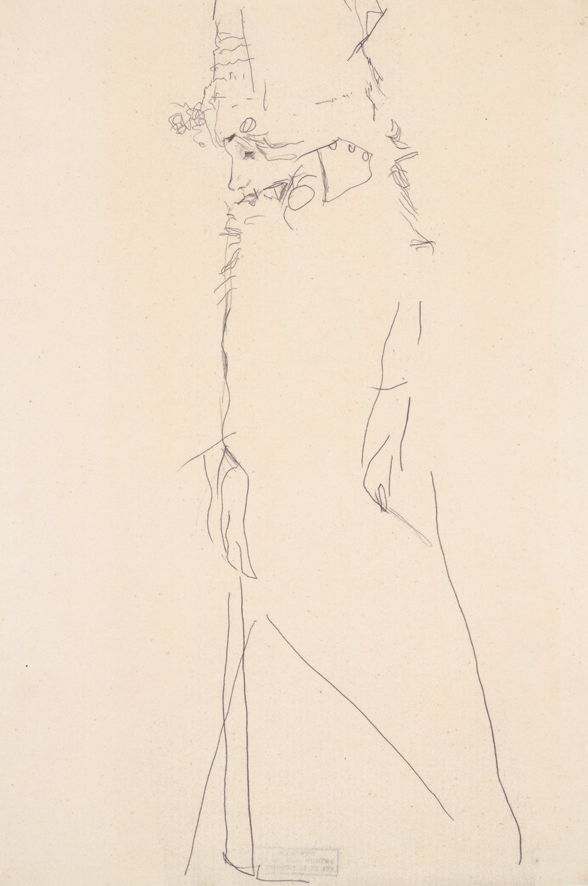 Muotokuva Gerti Schielesta silmät kiinni tekijältä Egon Schiele