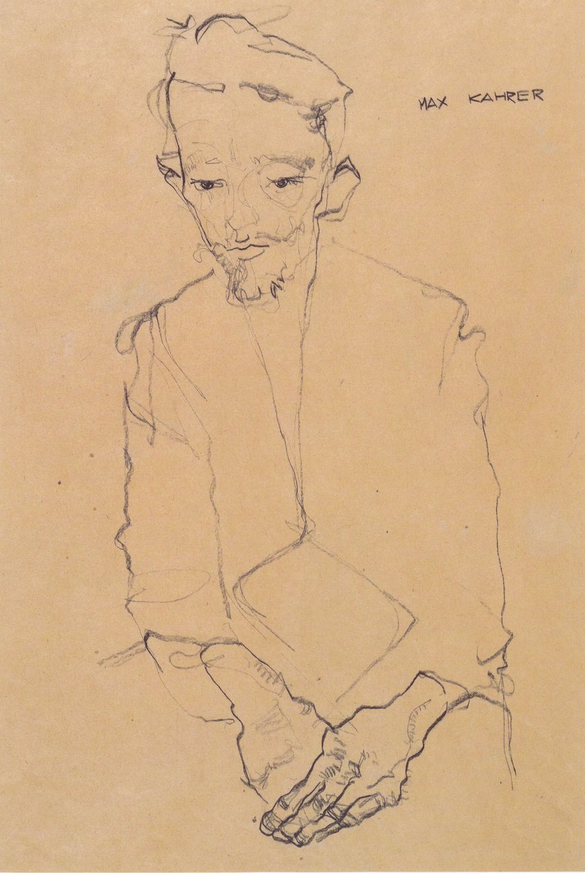 Max Kahrerin muotokuva tekijältä Egon Schiele