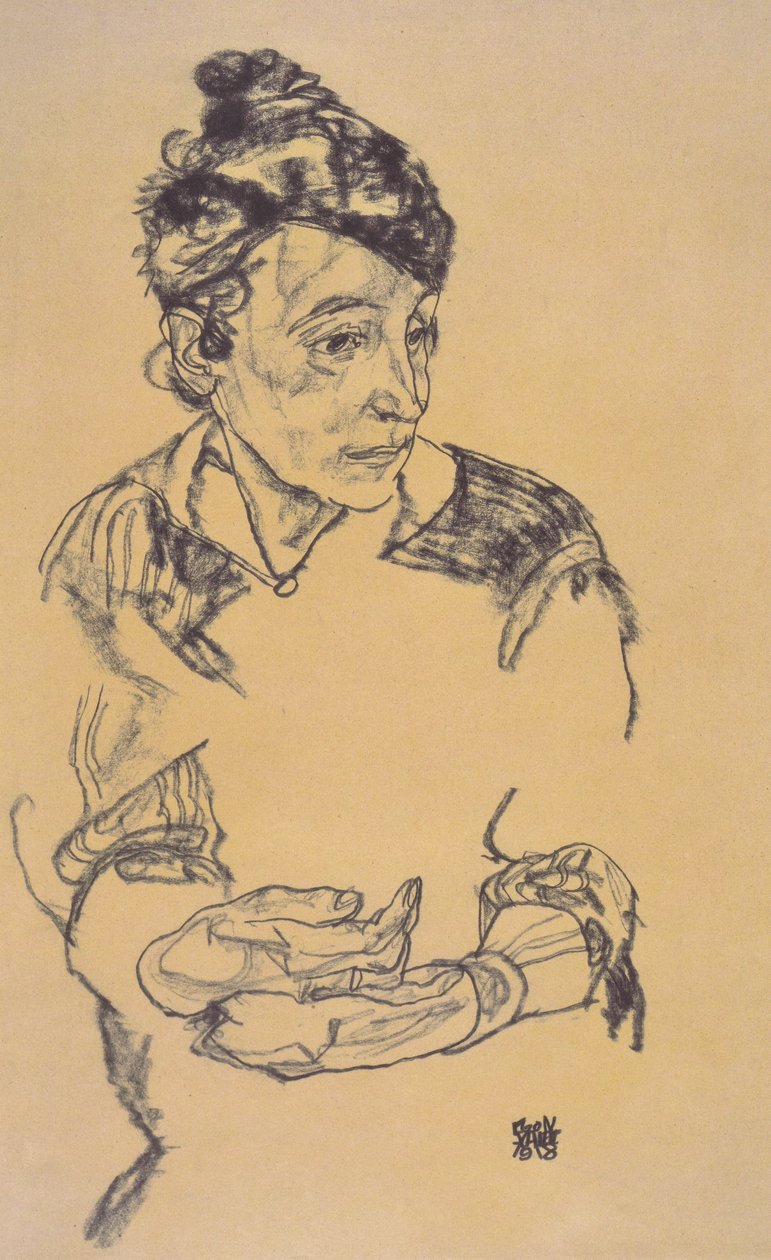 Taiteilijan äiti tekijältä Egon Schiele
