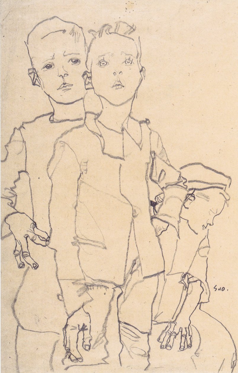 Kolme kadun poikaa tekijältä Egon Schiele