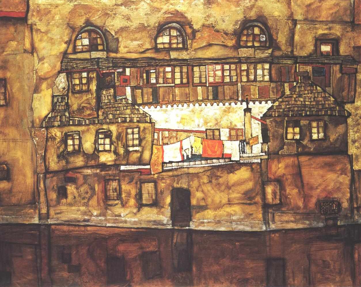 Haus am Fluss tekijältä Egon Schiele