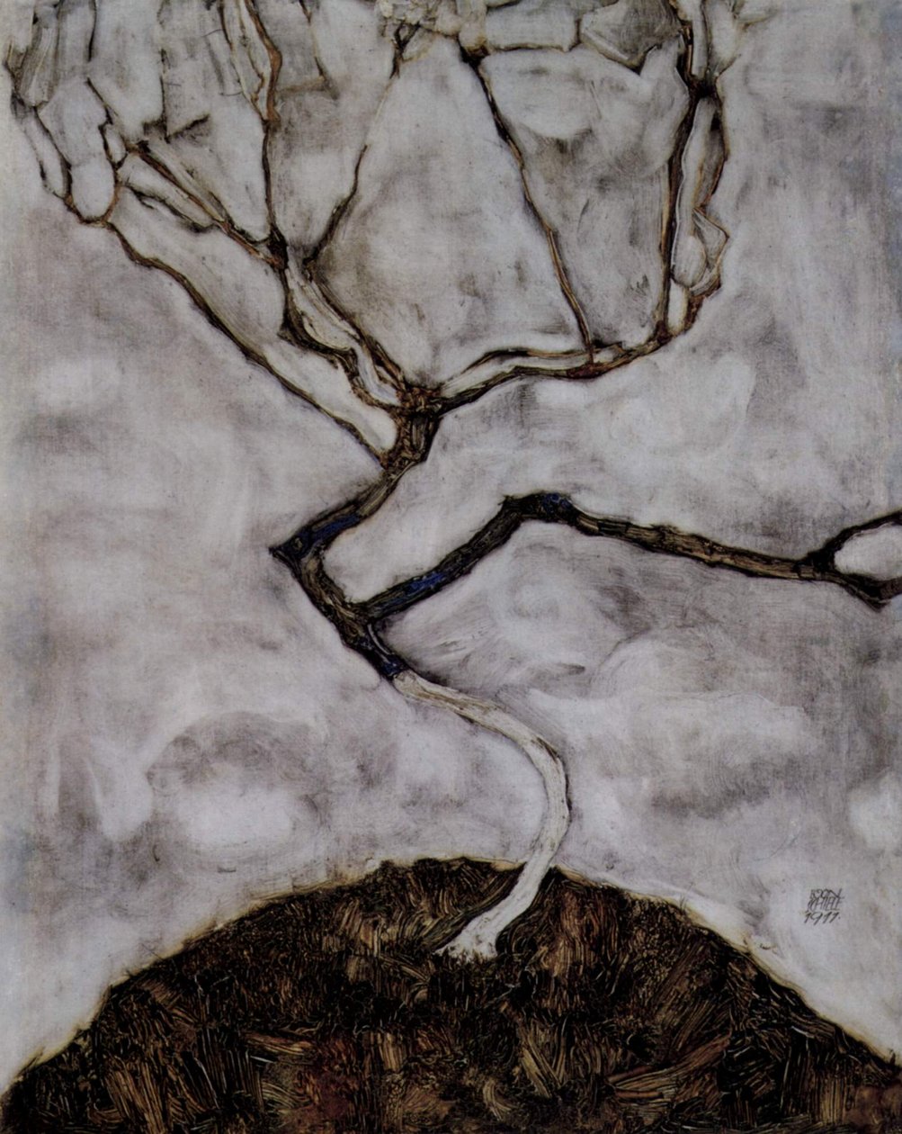 Kleiner Baum im Spätherbst tekijältä Egon Schiele