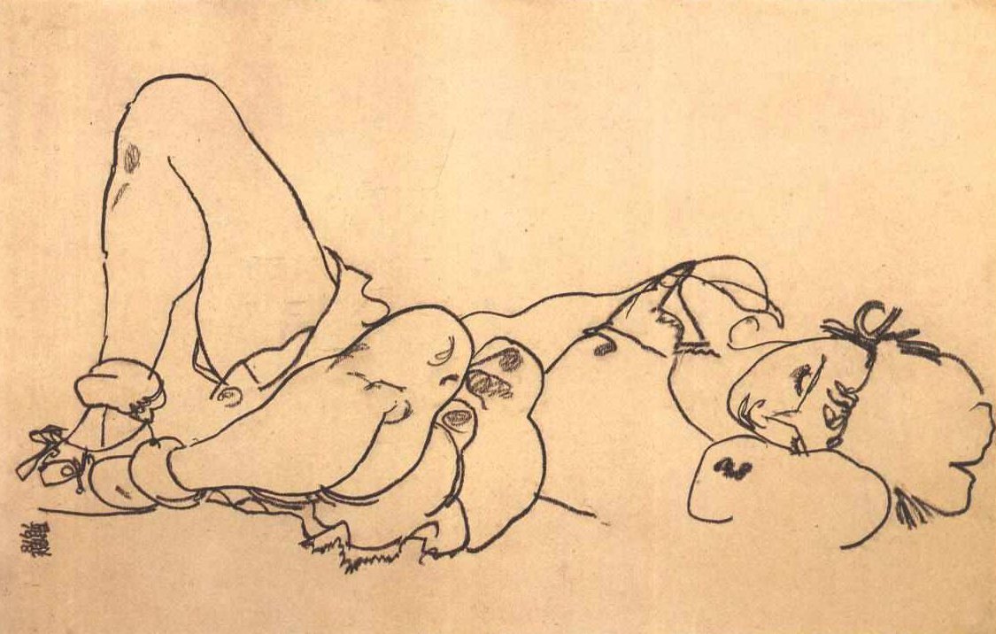Liegende tekijältä Egon Schiele