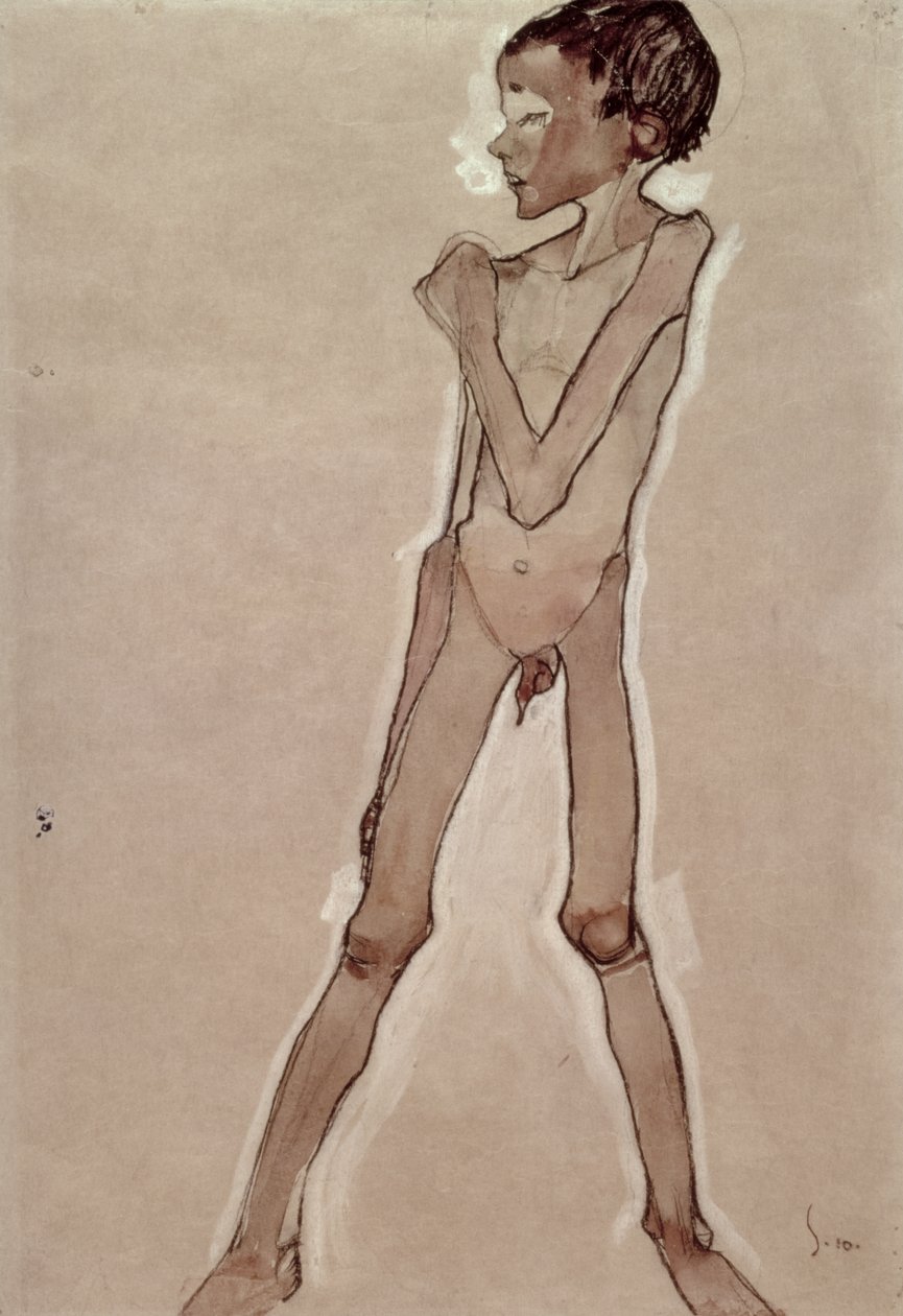 Alaston poika seisomassa tekijältä Egon Schiele