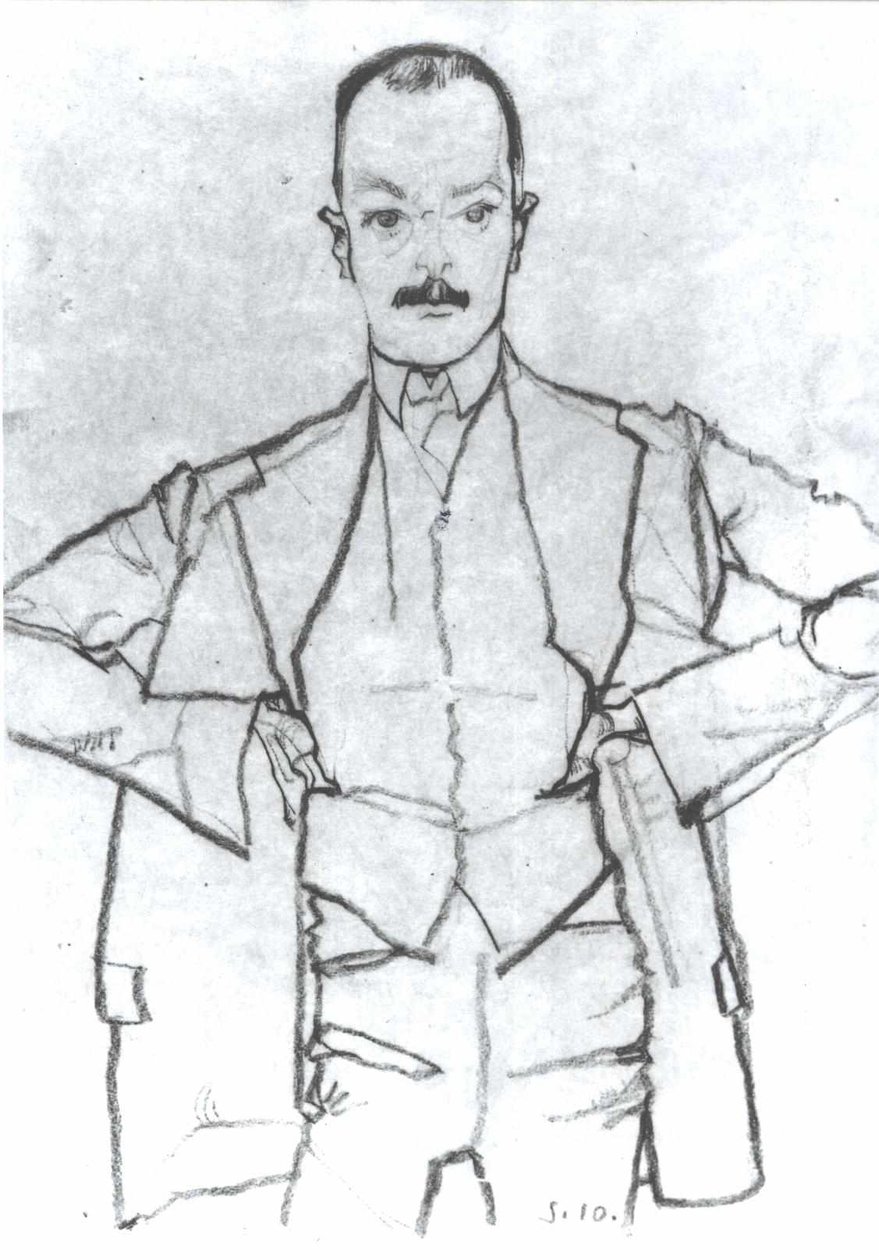 Muotokuva Arthur Roessler tekijältä Egon Schiele