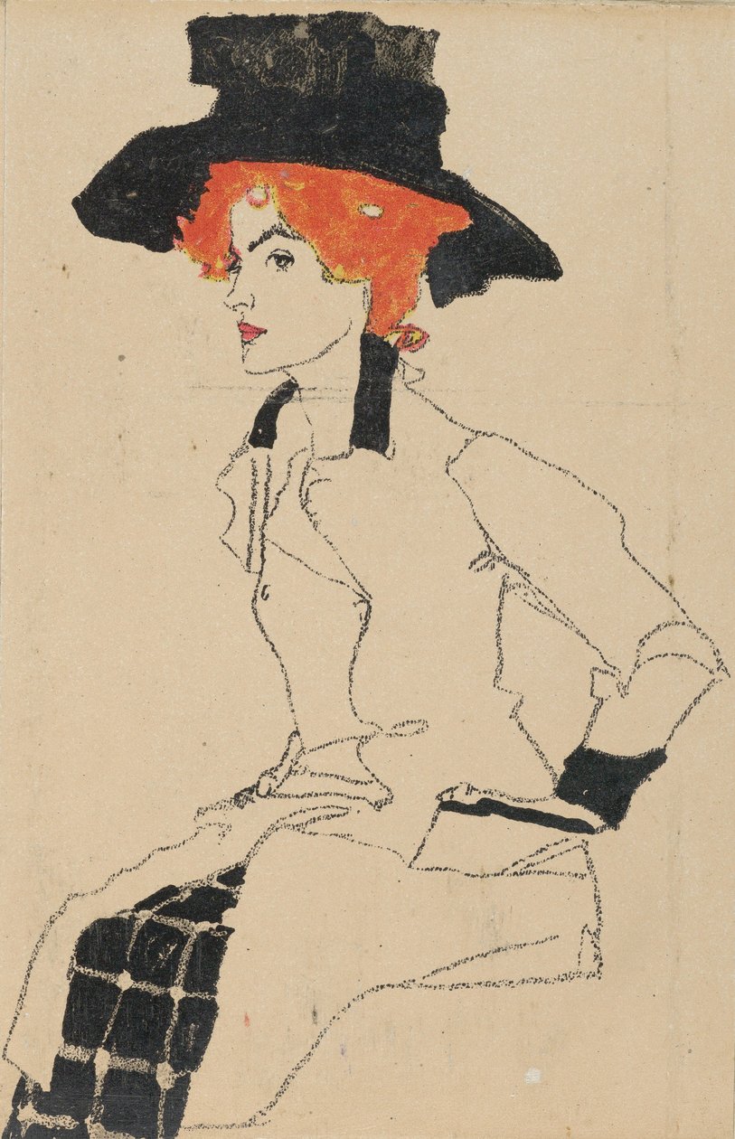 Naisen muotokuva, 1910 tekijältä Egon Schiele