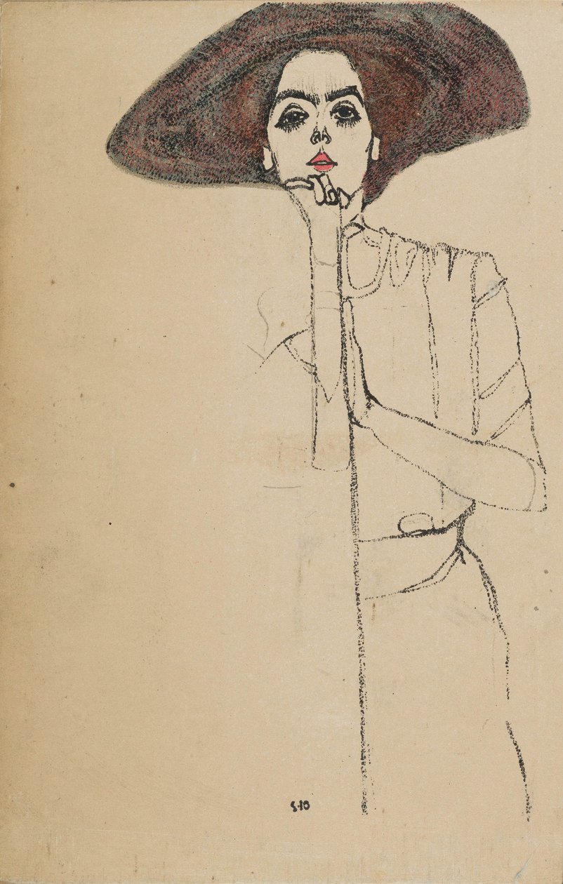 Naisen muotokuva, 1910 tekijältä Egon Schiele