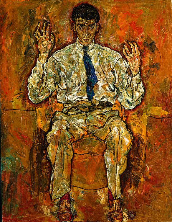Porträt des Albert Paris Gütersloh tekijältä Egon Schiele
